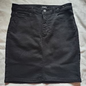 Express black denim skirt stretchy size 12